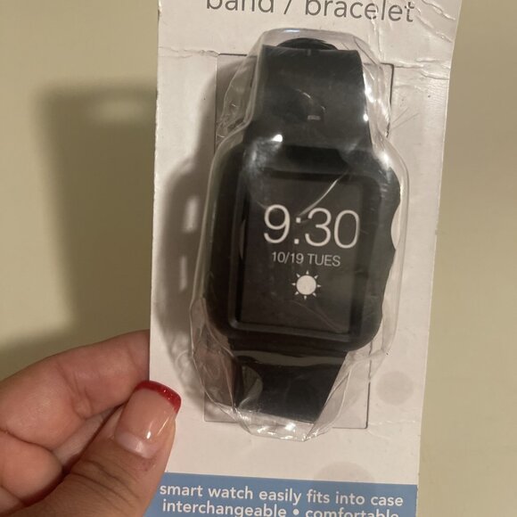 Apple Watch 42mm Case BLACK Band, Smart Watch Easily Fits into Case - Picture 2 of 6